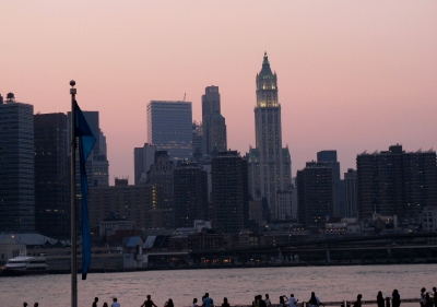 Abendliche Skyline von Manhattan