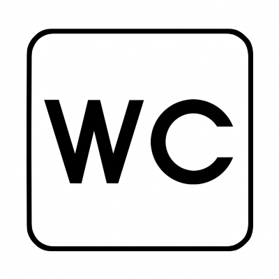 WC - Hinweisschild