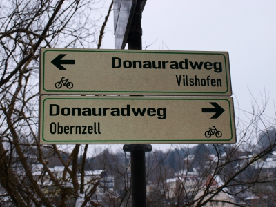 Hinweis zum Donauradweg