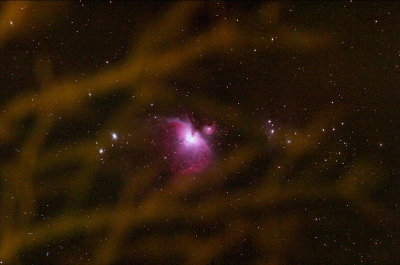Orion M42 hinter Wolken
