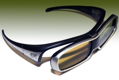 3D Panasonic Brille Shutterbrille colorierter Hintergrund grün