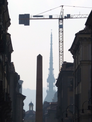Skyline in Turin am Morgen