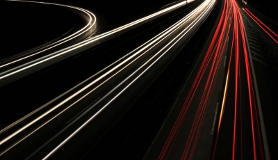 Autobahn Nachtlichter