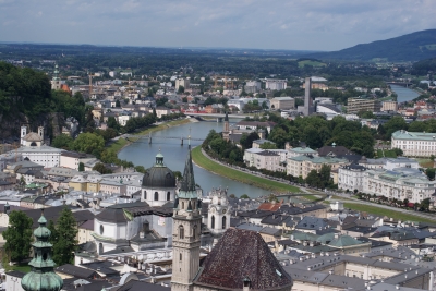 Blick auf Salzburg von der Burg Salzburg