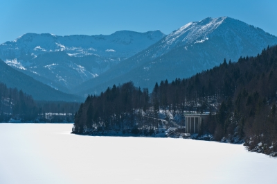 Sylvensteinsee im Winter