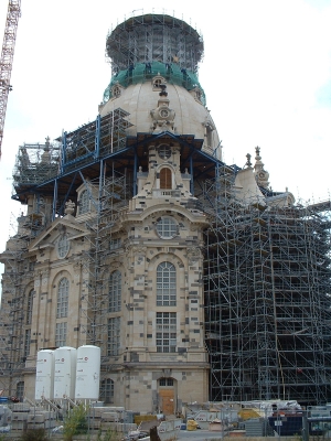 Frauenkirche in der Bauzeit