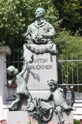 Anton Bruckner-Denkmal in Steyr, Oberösterreich