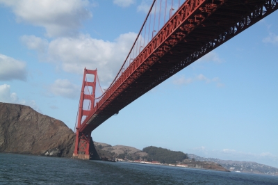 Golden Gate Bridge, San Francisco, von unten