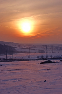Sonnenaufgang Im Winter 2