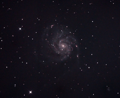 M101 Spiralgalaxy im großen Wagen