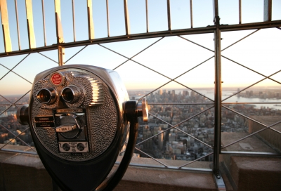 Ausblick vom Empire State Building mit Fernrohr