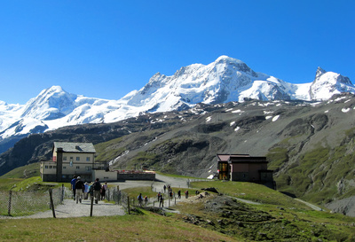 Ferienland Schweiz: Breithorn über Zermatt