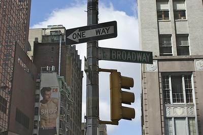 Straßenschild New York