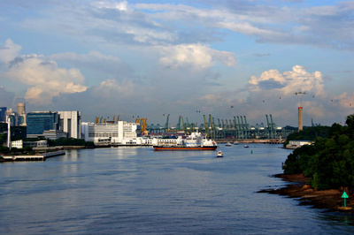 Hafen von Singapur