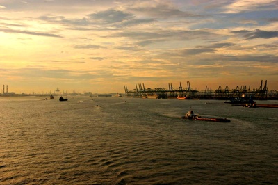Hafenbecken von Singapur