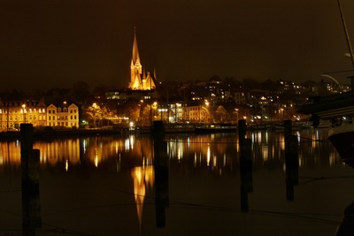 Nacht am Flensburger Hafen