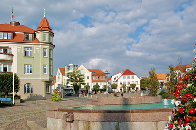 Rathaus von Bergen auf Rügen am Marktplatz