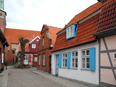 Travemünde Altstadt Blick in die Gasse