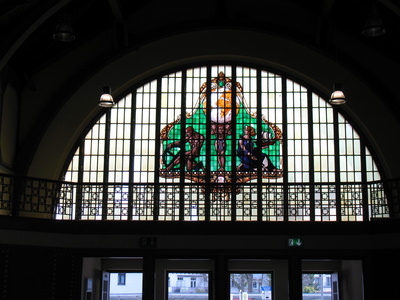 Travemünde Fenster im Bahnhof