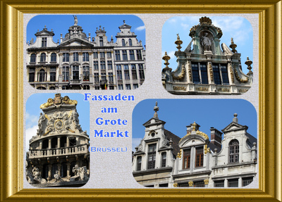 Giebel am Grand Place in Brüssel (Collage)