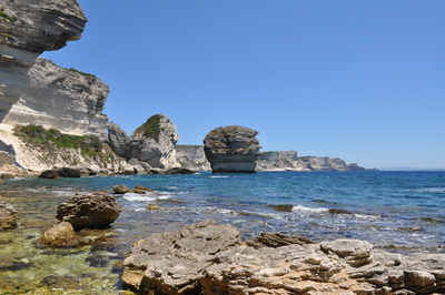 Korsika: Klippen bei Bonifacio