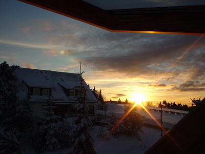 ...Sonnenuntergang im Schnee...