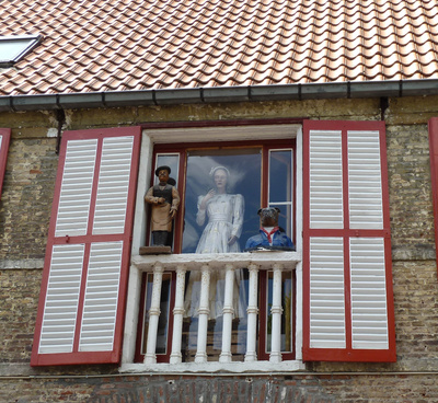 Fensterdekoration in Brugge