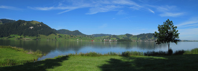 Sihlsee-Panorama am Morgen