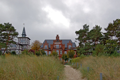 Im Regen am Strand von Binz auf Rügen