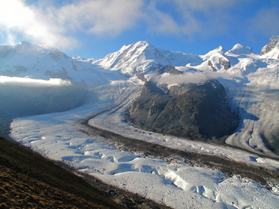 Zusammenfluss dreier Gletscher