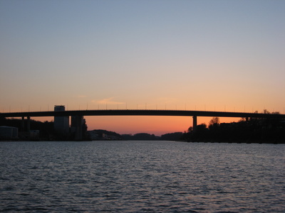 Sonnenuntergang am Nord-Ostsee-Kanal