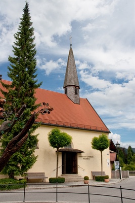 Die evaneglische Kirche in Oberammergau