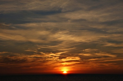 Sonnenuntergang über der Baltic Sea