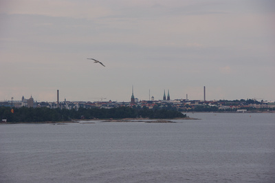 Blick auf die Bucht vor Helsinki