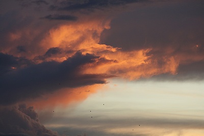 abendrot mit schlechtwetterfront