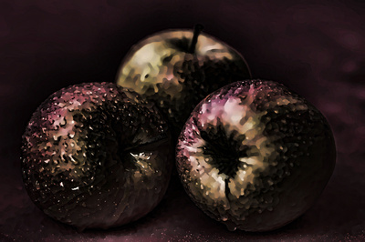 Metallische Äpfel