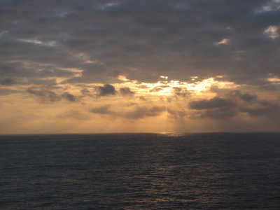 Die letzten Sonnenstrahlen über der Nordsee