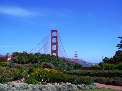 Golden Gate Brücke im Sonnenschein