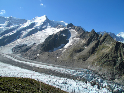 Fiescherhörner und Unterer Grindelwaldgletscher