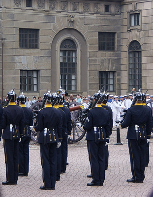 Wachablösung auf dem Schlossplatz