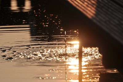 Teich bei Sonnenuntergang