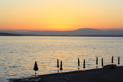 sonnenuntergangstimmung in kroatien