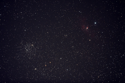 Kosmischer Kaugumme der Bubblenebel mit Kugelsternhaufen M52