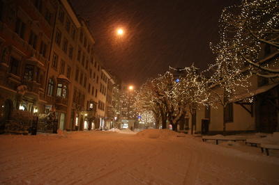 Vordergasse Schaffhausen Kirche St. Johann Winter