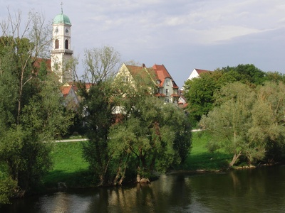 Regensburg - Häuser am Fluss