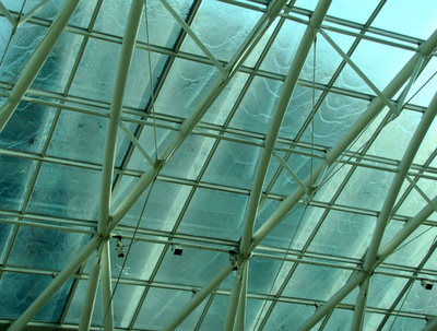 Glasdach mit Wasserkühlung
