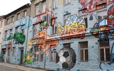 Schwerin - Graffiti-Häuser