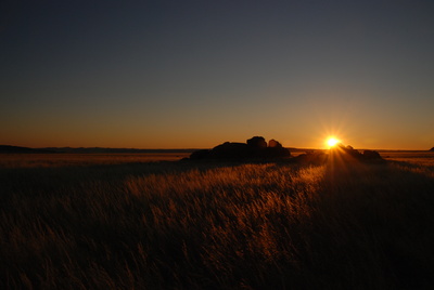 Sonnenuntergang in der Namib