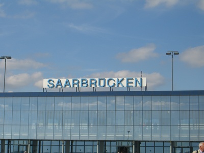 Flughafen in Saarbrücken.