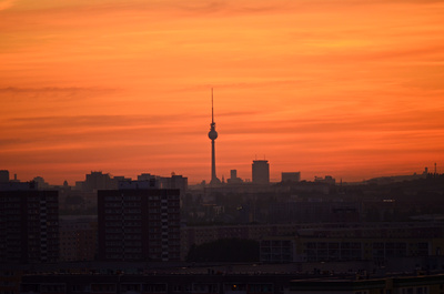 Berlinpanorama nach Sonnenuntergang
